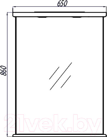 Изображение товара Зеркало Акватон Минима 65 (1A000502MN010)