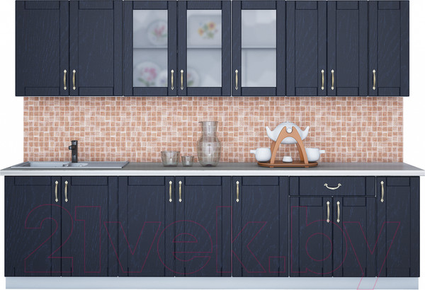 Изображение товара Кухонный гарнитур Интерлиния Мила Крафт 2.9 (дуб королевский)