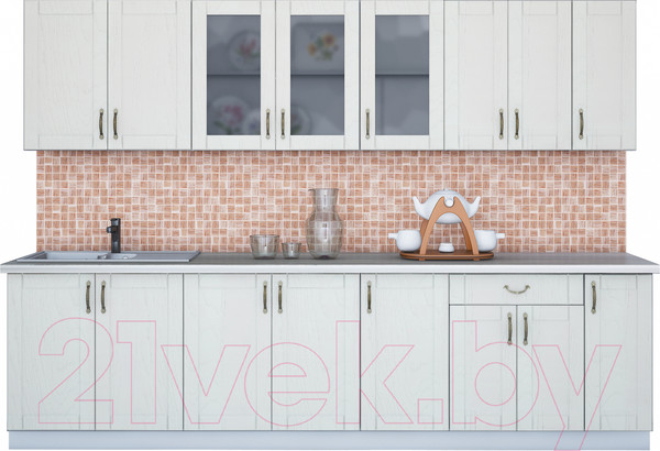 Изображение товара Кухонный гарнитур Интерлиния Мила Крафт 2.9 (дуб полярный)