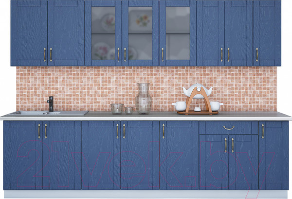 Изображение товара Кухонный гарнитур Интерлиния Мила Крафт 2.9 (дуб лазурный)