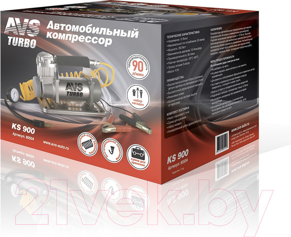 Изображение товара Автомобильный компрессор AVS Turbo KS 900/ 80504