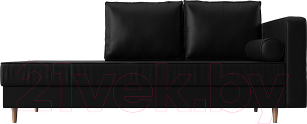 Изображение товара Тахта Лига Диванов Прайм правый / 100894 (экокожа черный)