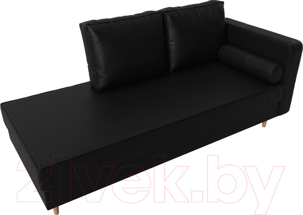 Изображение товара Тахта Лига Диванов Прайм правый / 100894 (экокожа черный)