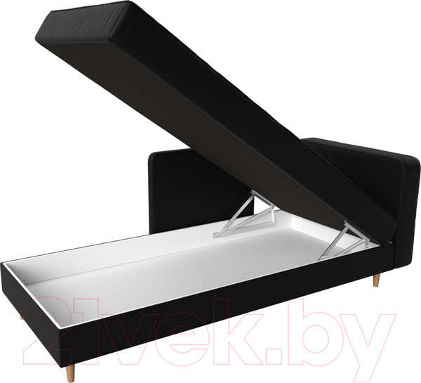 Изображение товара Тахта Лига Диванов Прайм правый / 100894 (экокожа черный)