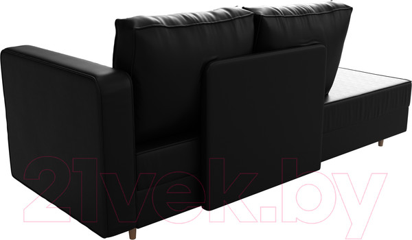 Изображение товара Тахта Лига Диванов Прайм правый / 100894 (экокожа черный)