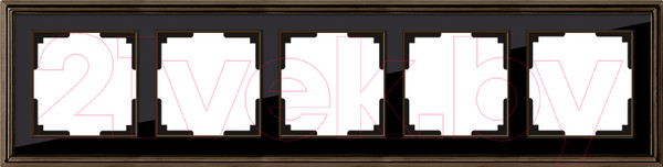 Изображение товара Рамка для выключателей и розеток Werkel Palacio WL17-Frame-05 / a037691 (бронза/черный)