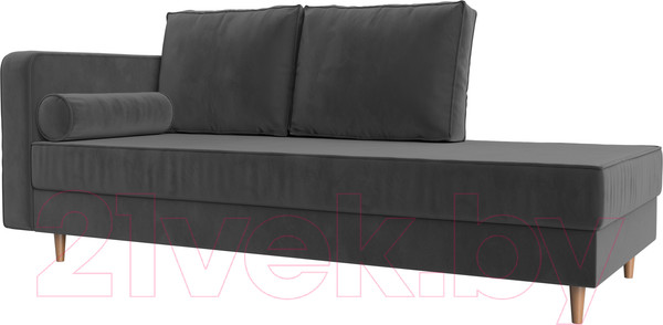Изображение товара Тахта Лига Диванов Прайм левый / 100877 (велюр серый)