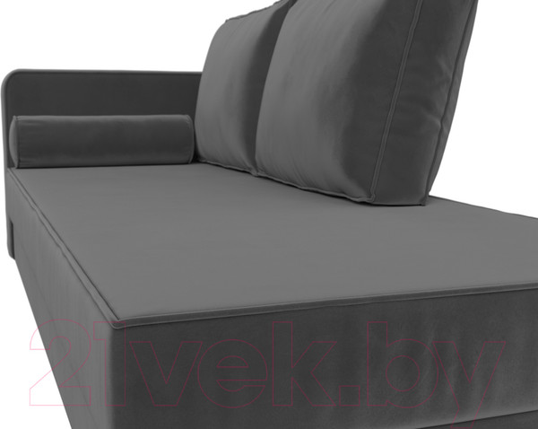 Изображение товара Тахта Лига Диванов Прайм левый / 100877 (велюр серый)