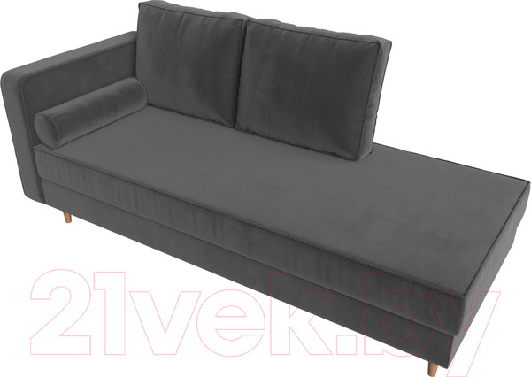 Изображение товара Тахта Лига Диванов Прайм левый / 100877 (велюр серый)