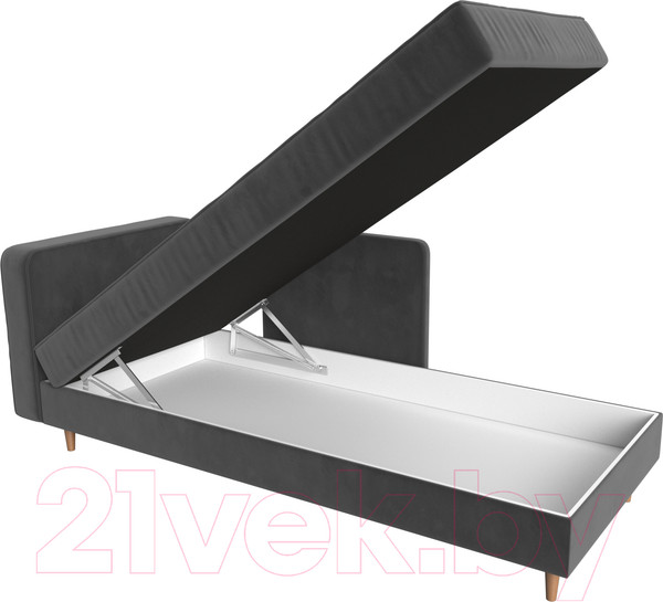 Изображение товара Тахта Лига Диванов Прайм левый / 100877 (велюр серый)