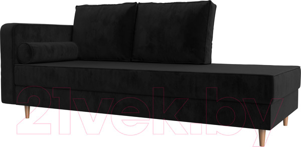Изображение товара Тахта Лига Диванов Прайм левый / 100879 (велюр черный)