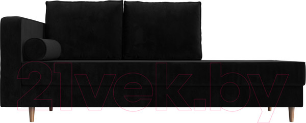 Изображение товара Тахта Лига Диванов Прайм левый / 100879 (велюр черный)