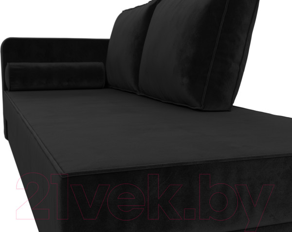 Изображение товара Тахта Лига Диванов Прайм левый / 100879 (велюр черный)