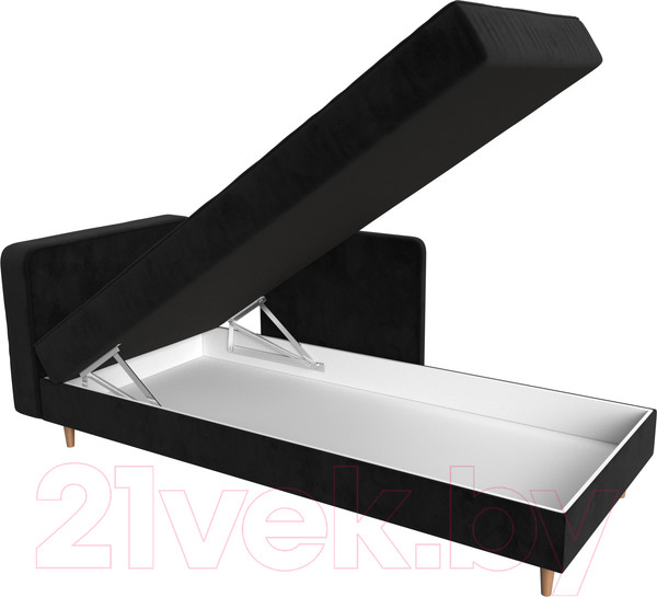 Изображение товара Тахта Лига Диванов Прайм левый / 100879 (велюр черный)