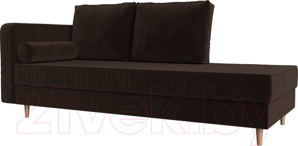 Изображение товара Тахта Лига Диванов Прайм левый / 100882 (микровельвет коричневый)