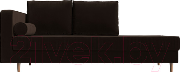 Изображение товара Тахта Лига Диванов Прайм левый / 100882 (микровельвет коричневый)