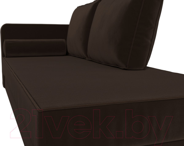 Изображение товара Тахта Лига Диванов Прайм левый / 100882 (микровельвет коричневый)
