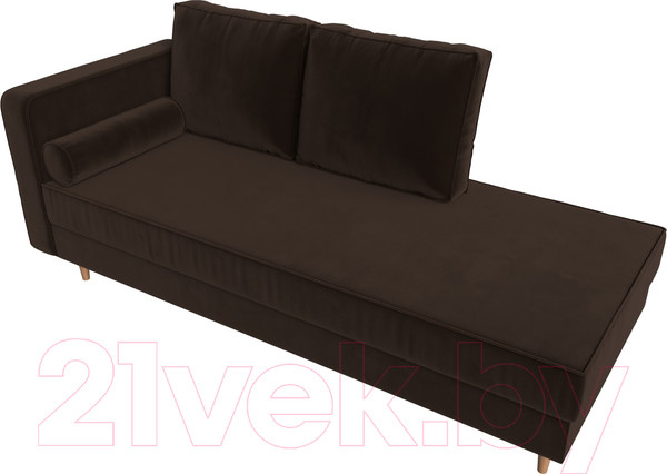 Изображение товара Тахта Лига Диванов Прайм левый / 100882 (микровельвет коричневый)