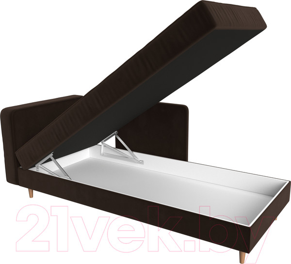 Изображение товара Тахта Лига Диванов Прайм левый / 100882 (микровельвет коричневый)