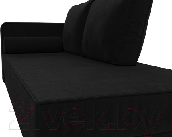 Изображение товара Тахта Лига Диванов Прайм левый / 100884 (микровельвет черный)