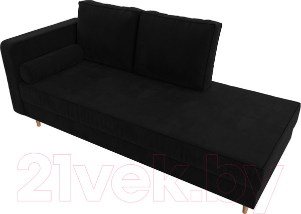 Изображение товара Тахта Лига Диванов Прайм левый / 100884 (микровельвет черный)