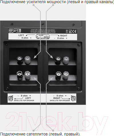 Изображение товара Настенная акустика Apart SUBLIME-W