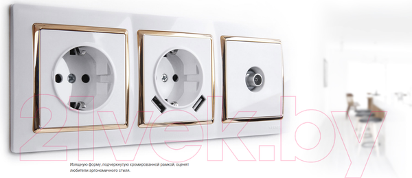 Изображение товара Рамка для выключателей и розеток Werkel Snabb WL03-Frame-04 / a028883 (белый)