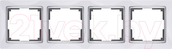 Изображение товара Рамка для выключателей и розеток Werkel Snabb WL03-Frame-04 / a028883 (белый)