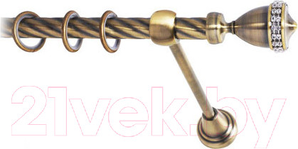 Изображение товара Карниз для штор Lm Decor Кубок 110 1р витой (антик, 2.4м)