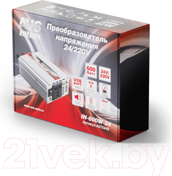 Изображение товара Автомобильный инвертор AVS IN-600W-24/ A07044S