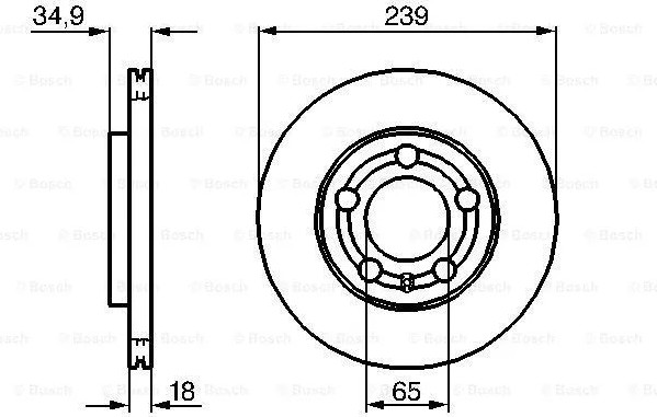 Изображение товара Тормозной диск Bosch 0986479B62