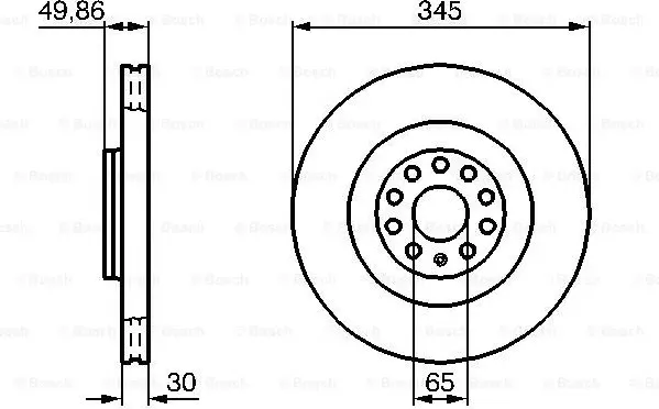 Изображение товара Тормозной диск Bosch 0986479B87