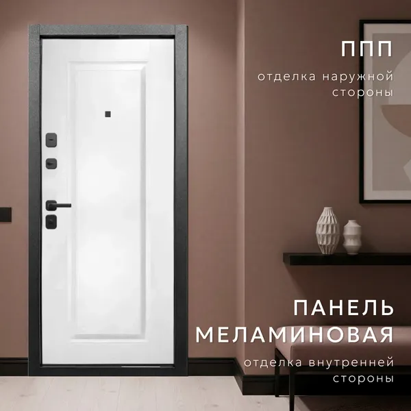 Изображение товара Входная дверь Guard 7 205x96 (правая, штамп букле графит)