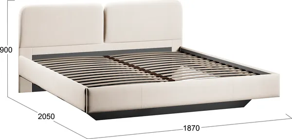 Изображение товара Двуспальная кровать ТриЯ Флори 1800 Тип 1 (велюр Ultra Ivory)