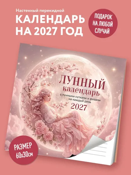 Изображение товара Календарь настенный Эксмо Лунный календарь. 2027 год (9785042397967)