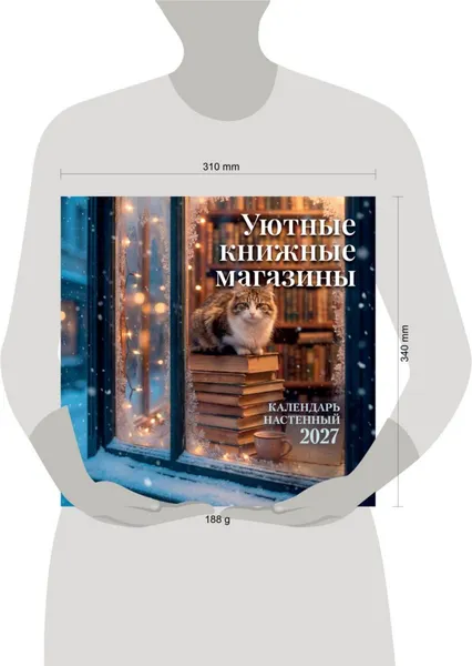 Изображение товара Календарь настенный Эксмо Уютные книжные магазины. 2027 год (9785042388552)