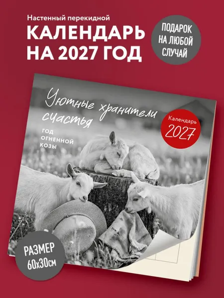 Изображение товара Календарь настенный Эксмо Уютные хранители счастья. Год огненной козы/овцы. 2027 год (9785042405860)