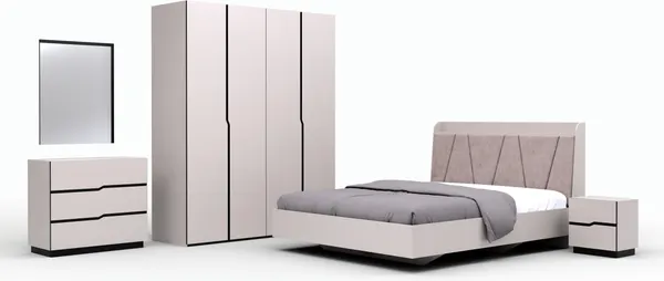 Изображение товара Двуспальная кровать Кастанье Астера 160x200 (кашемир)