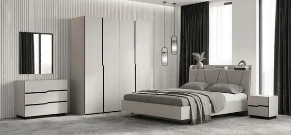 Изображение товара Двуспальная кровать Кастанье Астера 160x200 (кашемир)