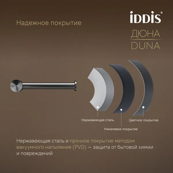 Изображение товара Держатель для туалетной бумаги IDDIS Duna DUNGM00i43 (графит матовый)