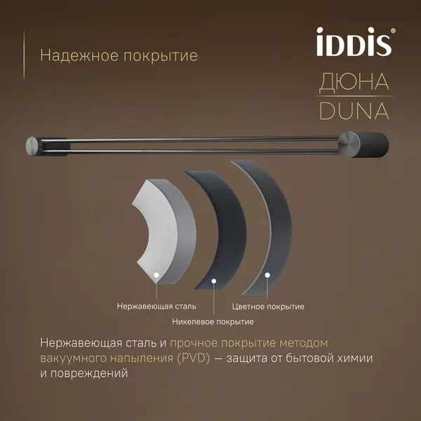 Изображение товара Держатель для полотенца IDDIS Duna DUNGM10i49 (графит матовый)