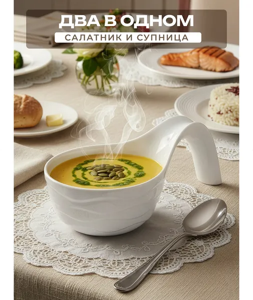 Изображение товара Салатник Elan Gallery Айсберг волны 541010