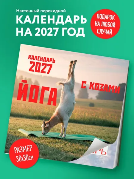 Изображение товара Календарь настенный Эксмо Йога с козами. 2027 год (9785042472121)