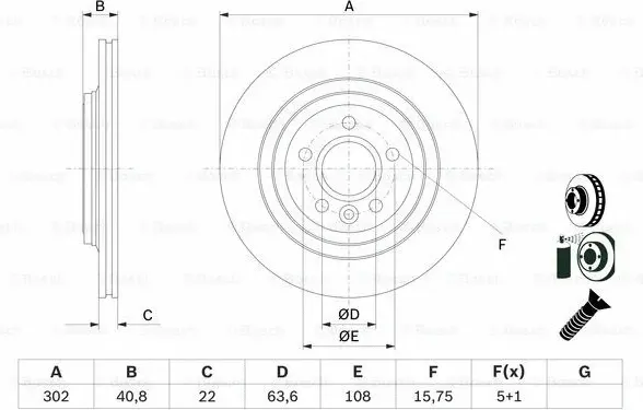 Изображение товара Тормозной диск Bosch 0986479E85