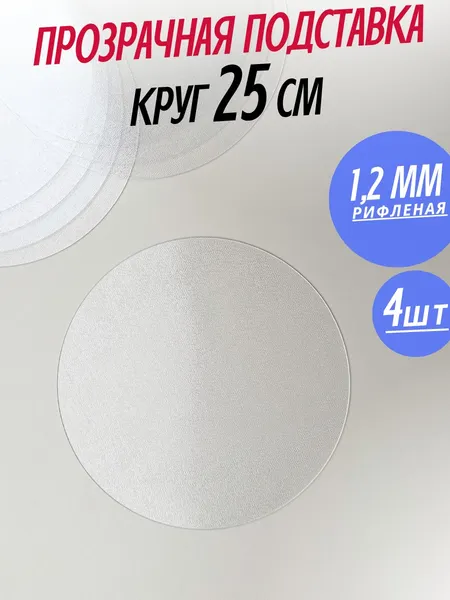 Изображение товара Плейсмат Stolstyle ПВХ Круг 25см 1.2мм (4шт, рифленый)