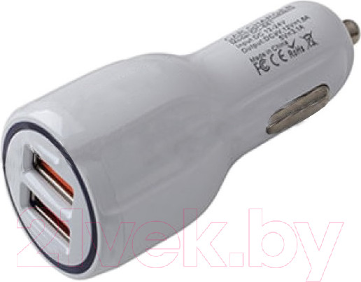 Изображение товара Адаптер питания автомобильный AVS UC-123 Quick Charge / A07158S (2.4А)