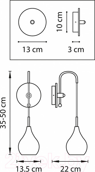 Изображение товара Бра Lightstar Pentola 803530