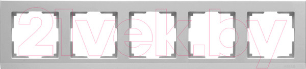 Изображение товара Рамка для выключателей и розеток Werkel Stark WL04-Frame-05 / a031806 (серебряный)