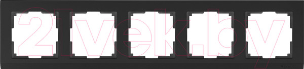 Изображение товара Рамка для выключателей и розеток Werkel Stark WL04-Frame-05 / a030809 (черный)