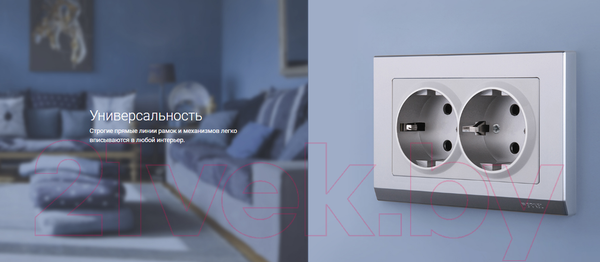 Изображение товара Рамка для выключателей и розеток Werkel Stark WL04-Frame-05 / a030809 (черный)